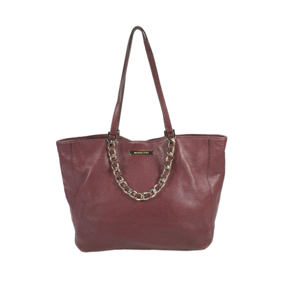 Michael Kors Womens Leather Multi-Compartment Shoulder Bag Burgundy